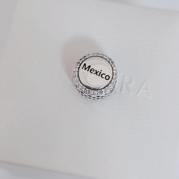 Pandora Mexico Flag Charm Bead Travel Destination Pendant S925 Silver with box - Picture 2 of 6